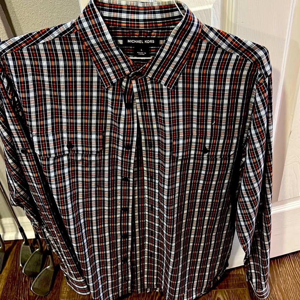 Michael kors men’s large 15.5 or larger up to 17 navy and red